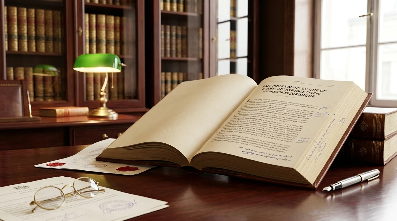 découvrez le sens et l'utilisation de l'expression juridique « fait pour valoir ce que de droit » à travers un décryptage clair et accessible.